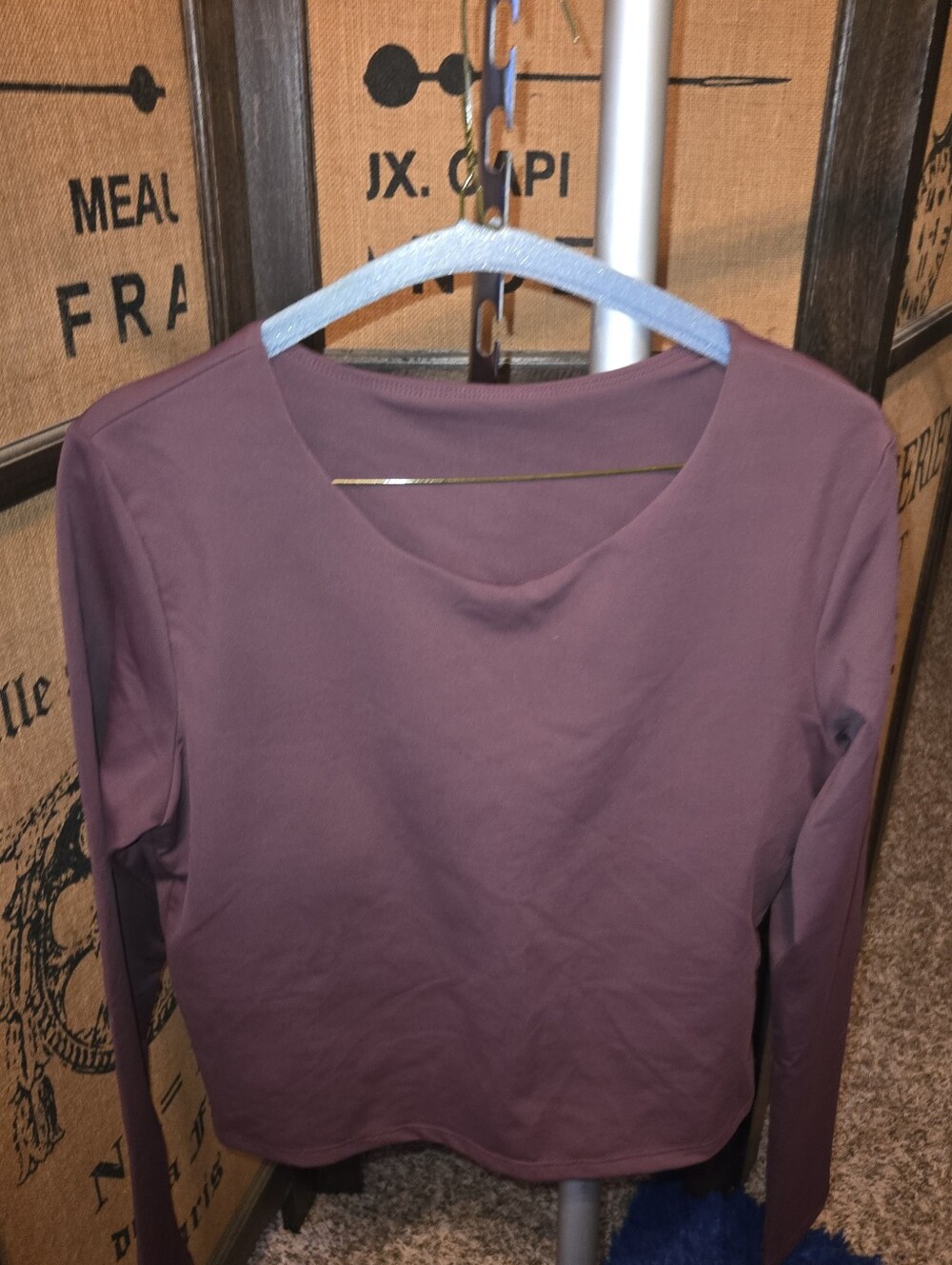 DYI Plum Long Sleeve Scoop Neck Tee